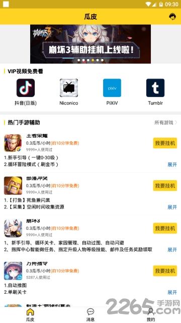 瓜皮app挂机神器下载,瓜皮挂机助手,游戏辅助